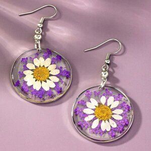 LIORA PRESSED FLOWER DROP EARRINGS